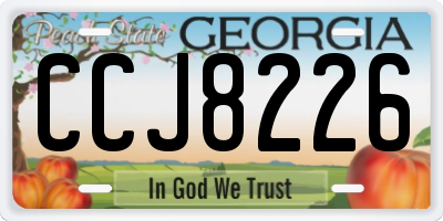 GA license plate CCJ8226