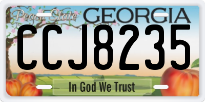 GA license plate CCJ8235