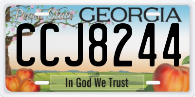 GA license plate CCJ8244