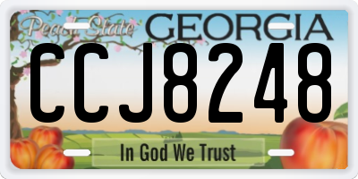 GA license plate CCJ8248