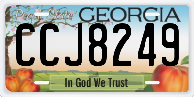 GA license plate CCJ8249