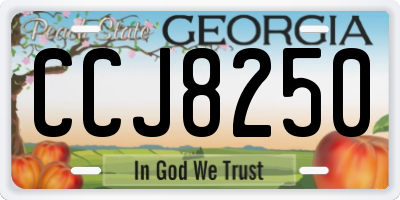GA license plate CCJ8250