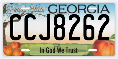 GA license plate CCJ8262