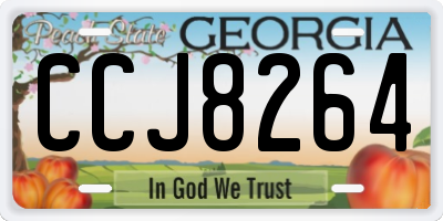 GA license plate CCJ8264