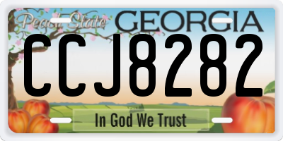 GA license plate CCJ8282