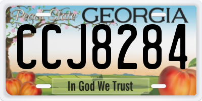 GA license plate CCJ8284