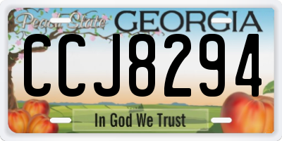 GA license plate CCJ8294