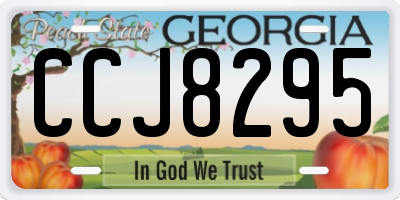 GA license plate CCJ8295