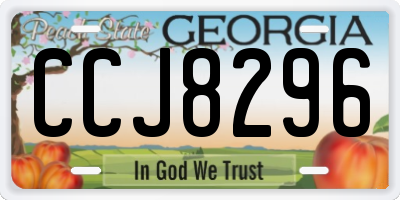 GA license plate CCJ8296