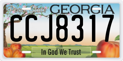 GA license plate CCJ8317