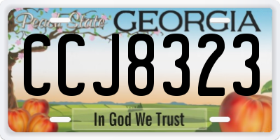 GA license plate CCJ8323