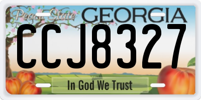GA license plate CCJ8327