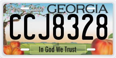 GA license plate CCJ8328