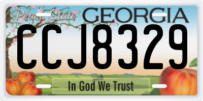 GA license plate CCJ8329
