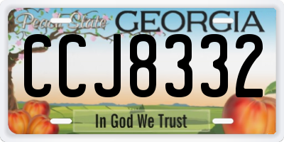 GA license plate CCJ8332
