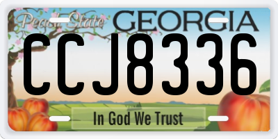 GA license plate CCJ8336