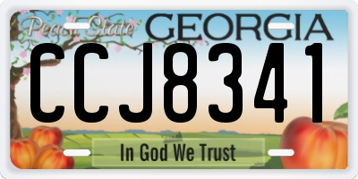 GA license plate CCJ8341