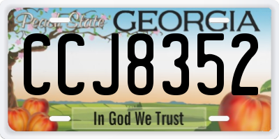 GA license plate CCJ8352