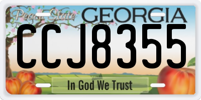 GA license plate CCJ8355