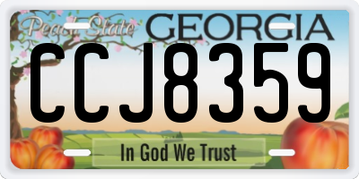 GA license plate CCJ8359