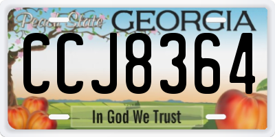 GA license plate CCJ8364