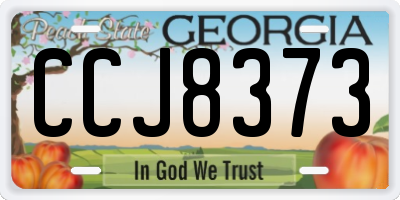 GA license plate CCJ8373