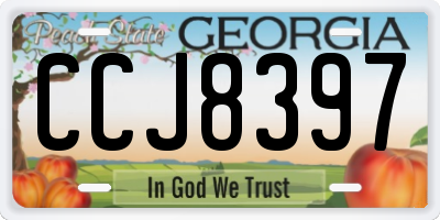 GA license plate CCJ8397