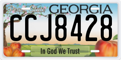 GA license plate CCJ8428