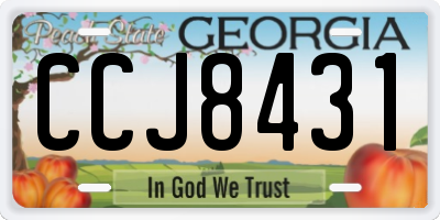 GA license plate CCJ8431
