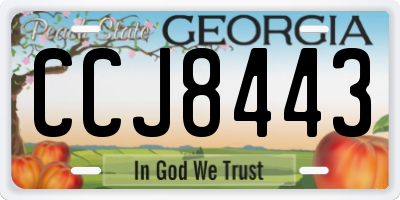GA license plate CCJ8443