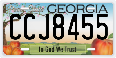 GA license plate CCJ8455