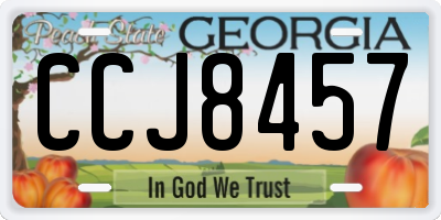 GA license plate CCJ8457