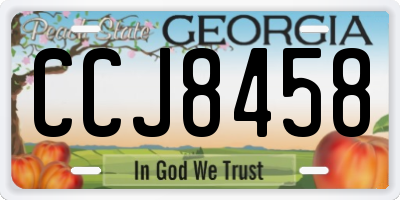 GA license plate CCJ8458