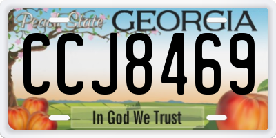 GA license plate CCJ8469