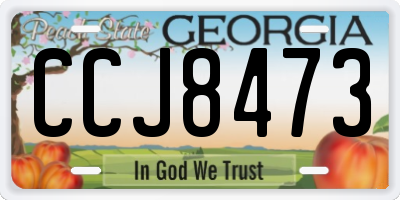 GA license plate CCJ8473