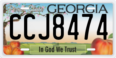 GA license plate CCJ8474
