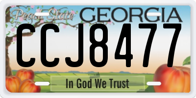 GA license plate CCJ8477