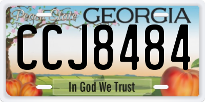 GA license plate CCJ8484