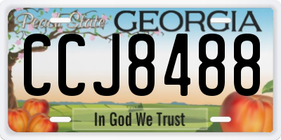 GA license plate CCJ8488