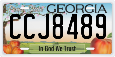 GA license plate CCJ8489