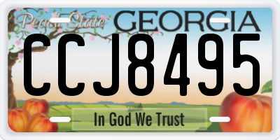 GA license plate CCJ8495