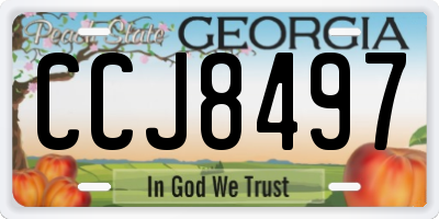 GA license plate CCJ8497