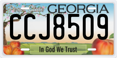 GA license plate CCJ8509