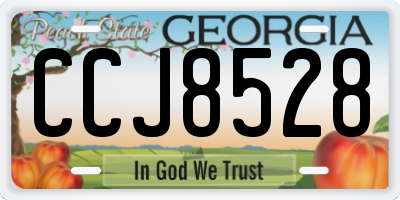 GA license plate CCJ8528