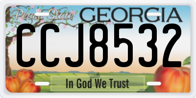 GA license plate CCJ8532