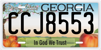 GA license plate CCJ8553