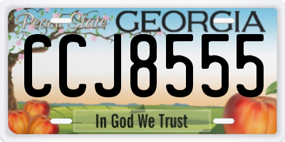 GA license plate CCJ8555
