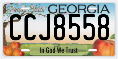 GA license plate CCJ8558