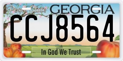 GA license plate CCJ8564