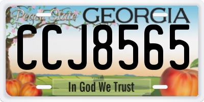GA license plate CCJ8565